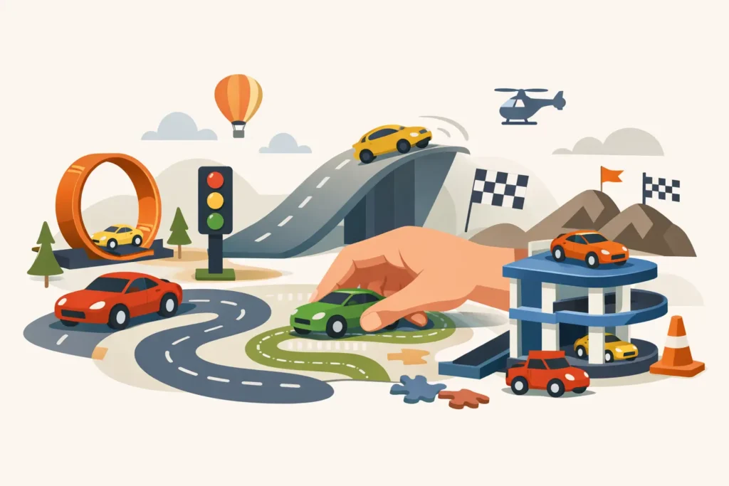 15 ideas de juego con coches de juguete